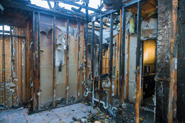 Professional Fire Damage Restoration technician working in Bayard, NE